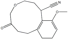 1-Cyano-12-methoxy-1,2,3,4,6,7,8,9-octahydro-5-benzoxacycloundecin-6-one Structure