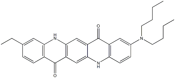 2-(Dibutylamino)-10-ethyl-5,12-dihydroquino[2,3-b]acridine-7,14-dione Structure