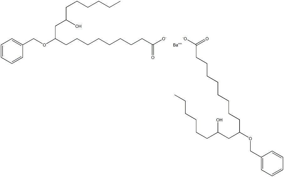 Bis(10-benzyloxy-12-hydroxystearic acid)barium salt Structure