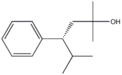 [R,(+)]-2,5-Dimethyl-4-phenyl-2-hexanol 구조식 이미지