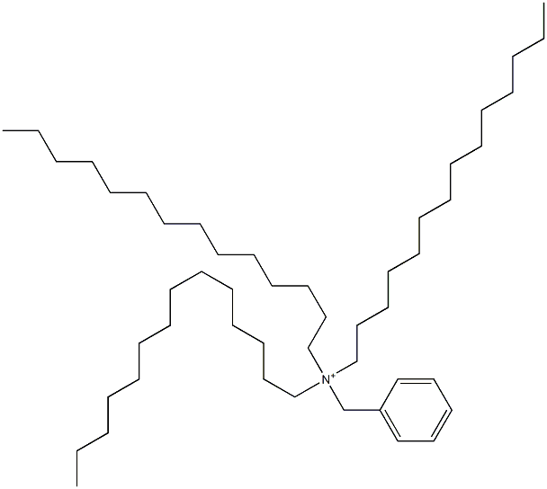 Tritetradecylbenzylaminium 구조식 이미지