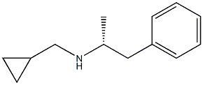 [R,(-)]-N-Cyclopropylmethyl-1-methyl-2-phenylethanamine 구조식 이미지