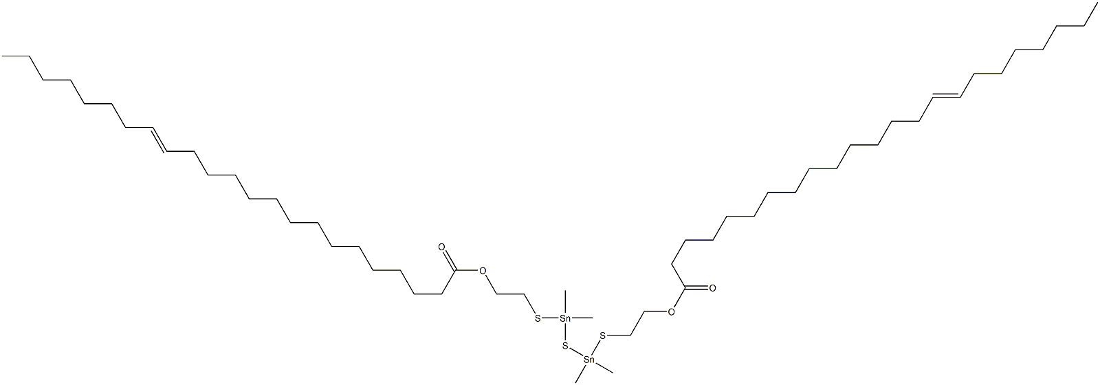 Bis[dimethyl[[2-(14-docosenylcarbonyloxy)ethyl]thio]stannyl] sulfide 구조식 이미지