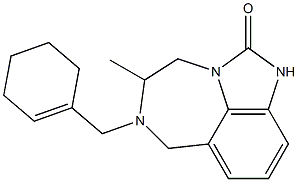 4,5,6,7-Tetrahydro-5-methyl-6-(1-cyclohexenylmethyl)imidazo[4,5,1-jk][1,4]benzodiazepin-2(1H)-one Structure