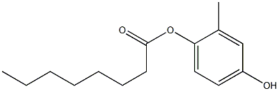 Octanoic acid 4-hydroxy-2-methylphenyl ester 구조식 이미지