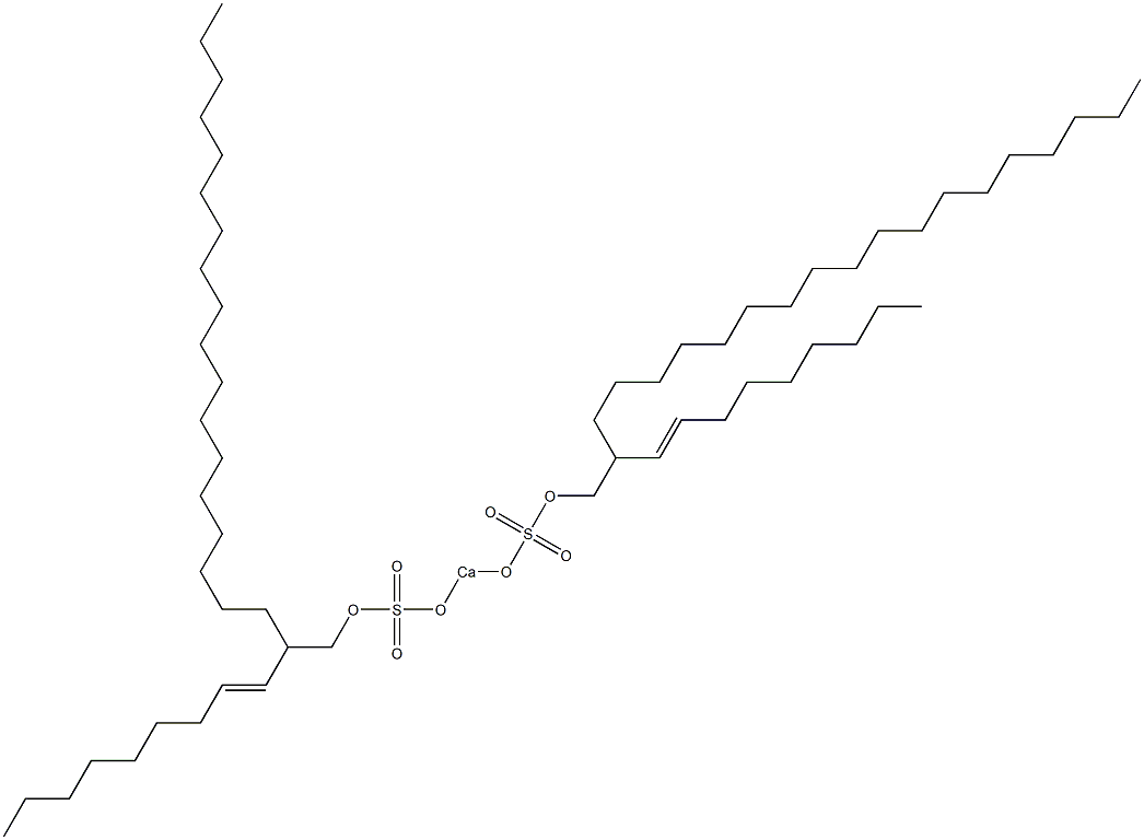 Bis[2-(1-nonenyl)icosyloxysulfonyloxy]calcium Structure