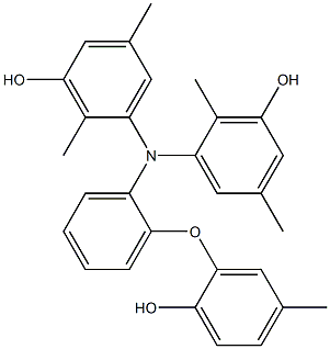 N,N-Bis(3-hydroxy-2,5-dimethylphenyl)-2-(2-hydroxy-5-methylphenoxy)benzenamine 구조식 이미지