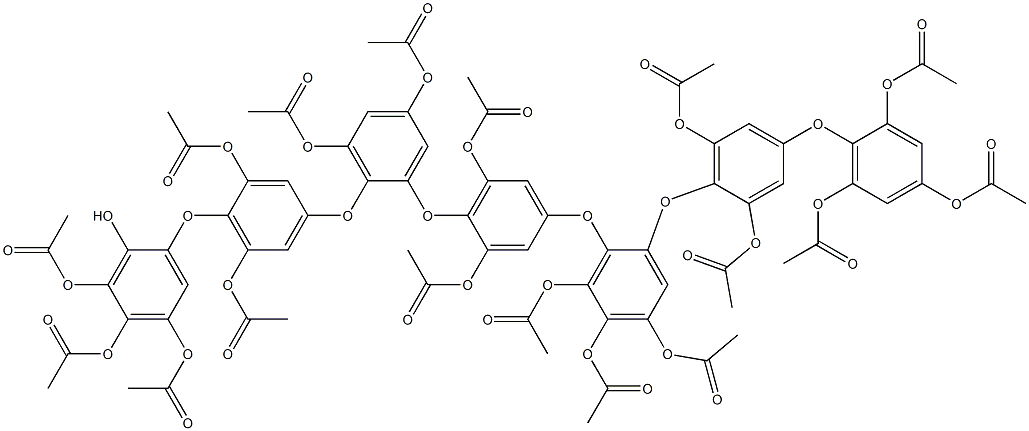 2-[4-[2-[4-[2-[4-(2,4,6-Triacetoxyphenoxy)-2,6-diacetoxyphenoxy]-4,5,6-triacetoxyphenoxy]-2,6-diacetoxyphenoxy]-4,6-di-acetoxyphenoxy]-2,6-diacetoxyphenoxy]-4,5,6-triacetoxyphenol Structure