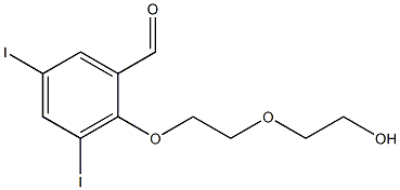 5-Iodo-3-iodo-2-[2-(2-hydroxyethoxy)ethoxy]benzaldehyde 구조식 이미지