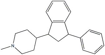 1-Methyl-4-(1-phenylindan-3-yl)piperidine Structure