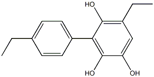 5-Ethyl-3-(4-ethylphenyl)benzene-1,2,4-triol 구조식 이미지