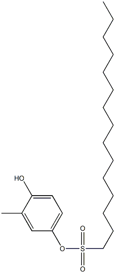 1-Pentadecanesulfonic acid 4-hydroxy-3-methylphenyl ester Structure