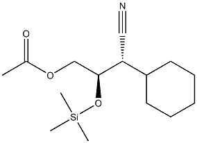 (2S,3R)-4-Acetoxy-3-(trimethylsilyloxy)-2-cyclohexylbutanenitrile Structure