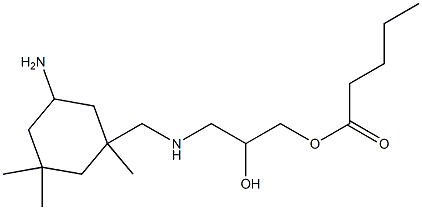 3-[[N-(3-Pentanoyloxy-2-hydroxypropyl)amino]methyl]-3,5,5-trimethylcyclohexylamine 구조식 이미지