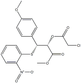 (2R,3R)-2-(Chloroacetoxy)-3-(4-methoxyphenyl)-3-(2-nitrophenylthio)propanoic acid methyl ester Structure