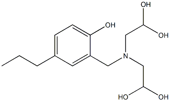 2-[Bis(2,2-dihydroxyethyl)aminomethyl]-4-propylphenol Structure