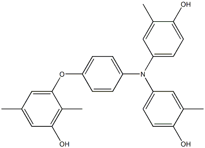 N,N-Bis(4-hydroxy-3-methylphenyl)-4-(3-hydroxy-2,5-dimethylphenoxy)benzenamine 구조식 이미지