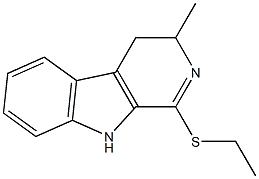 3,4-Dihydro-1-ethylthio-3-methyl-9H-pyrido[3,4-b]indole Structure