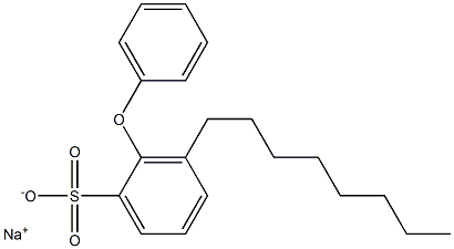 3-Octyl-2-phenoxybenzenesulfonic acid sodium salt 구조식 이미지