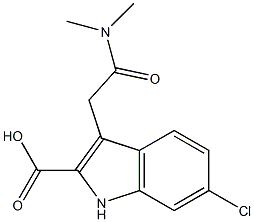 6-Chloro-3-[dimethylcarbamoylmethyl]-1H-indole-2-carboxylic acid Structure