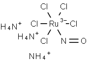 Ammonium pentachloronitrosylruthenate(III) Structure