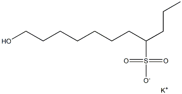 11-Hydroxyundecane-4-sulfonic acid potassium salt 구조식 이미지