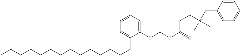 N,N-Dimethyl-N-benzyl-N-[2-[[(2-tetradecylphenyloxy)methyl]oxycarbonyl]ethyl]aminium Structure