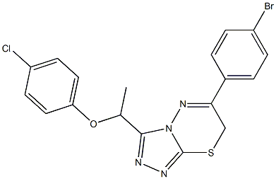 6-(4-Bromophenyl)-3-[1-(4-chlorophenoxy)ethyl]-7H-1,2,4-triazolo[3,4-b][1,3,4]thiadiazine 구조식 이미지