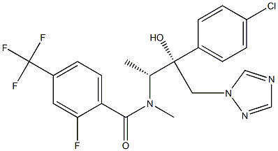 N-[(1R,2R)-2-(4-Chlorophenyl)-2-hydroxy-1-methyl-3-(1H-1,2,4-triazol-1-yl)propyl]-N-methyl-2-fluoro-4-(trifluoromethyl)benzamide Structure