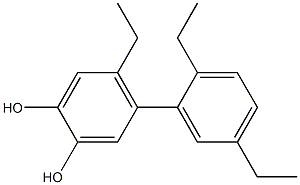 4-Ethyl-5-(2,5-diethylphenyl)benzene-1,2-diol 구조식 이미지