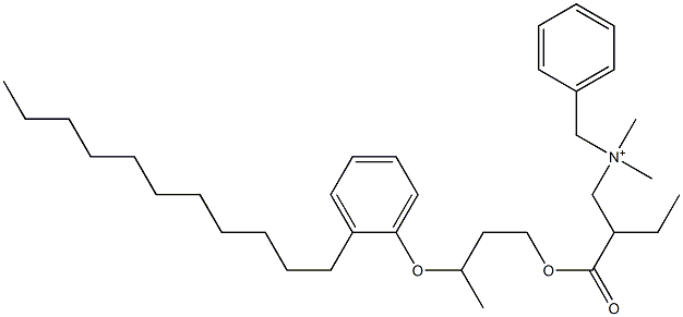 N,N-Dimethyl-N-benzyl-N-[2-[[3-(2-undecylphenyloxy)butyl]oxycarbonyl]butyl]aminium Structure