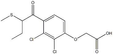 [2,3-Dichloro-4-[2-(methylthio)butyryl]phenoxy]acetic acid 구조식 이미지