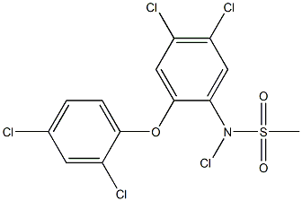 Chloro-N-[4,5-dichloro-2-(2,4-dichlorophenoxy)phenyl]methanesulfonamide Structure