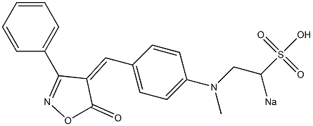 3-Phenyl-4-[4-[N-(2-sodiosulfoethyl)-N-methylamino]benzylidene]-2-isoxazolin-5-one 구조식 이미지