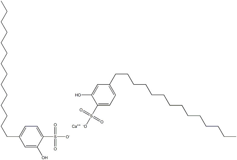 Bis(2-hydroxy-4-tetradecylbenzenesulfonic acid)calcium salt 구조식 이미지