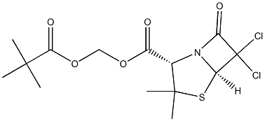6,6-Dichloropenicillanic acid pivaloyloxymethyl ester Structure