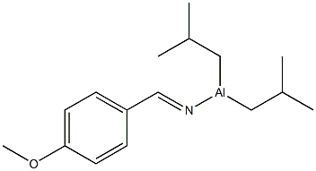 Diisobutyl(4-methoxybenzylideneamino)aluminum Structure