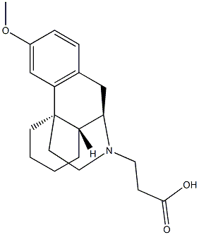 3-Methoxy-17-(2-carboxyethyl)morphinan Structure