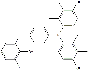 N,N-Bis(4-hydroxy-2,3-dimethylphenyl)-4-(2-hydroxy-3-methylphenoxy)benzenamine 구조식 이미지