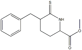 5-Benzyl-6-thioxopiperidine-2-carboxylic acid methyl ester 구조식 이미지