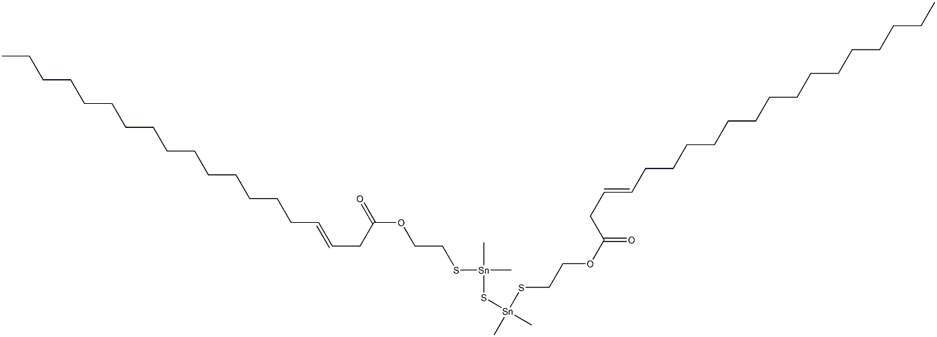 Bis[dimethyl[[2-(2-octadecenylcarbonyloxy)ethyl]thio]stannyl] sulfide Structure