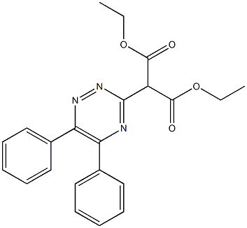 5,6-Diphenyl-1,2,4-triazine-3-malonic acid diethyl ester 구조식 이미지