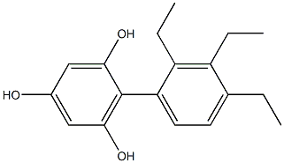 2-(2,3,4-Triethylphenyl)benzene-1,3,5-triol Structure
