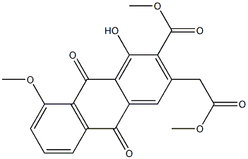 8-Methoxy-1-hydroxy-2-(methoxycarbonyl)-3-[(methoxycarbonyl)methyl]-9,10-anthraquinone Structure