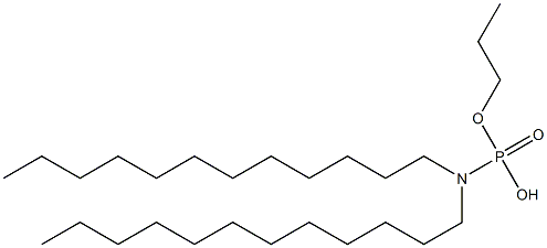 N,N-Didodecylamidophosphoric acid hydrogen propyl ester Structure