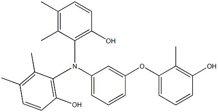 N,N-Bis(6-hydroxy-2,3-dimethylphenyl)-3-(3-hydroxy-2-methylphenoxy)benzenamine Structure