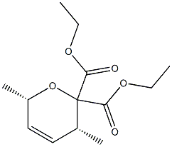 (3R,6S)-3,6-Dihydro-3,6-dimethyl-2H-pyran-2,2-dicarboxylic acid diethyl ester 구조식 이미지