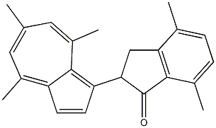 2,3-Dihydro-2-(4,6,8-trimethylazulen-1-yl)-4,7-dimethyl-1H-inden-1-one 구조식 이미지