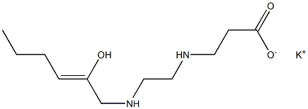 3-[N-[2-[N-(2-Hydroxy-2-hexenyl)amino]ethyl]amino]propionic acid potassium salt Structure