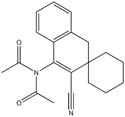 4-(Diacetylamino)spiro[naphthalene-2(1H),1'-cyclohexane]-3-carbonitrile 구조식 이미지